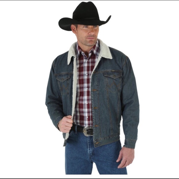 SOLD!! Wrangler Western Sherpa Men’s Jacket. large - Picture 7 of 8